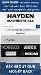 Mobile Screenshot of haydenmachineryllc.com